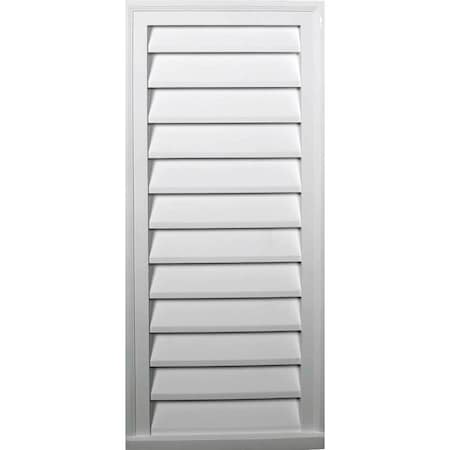 Ekena Millwork Vertical Urethane Gable Vent Louver, Non-Functional, 16"W x 34"H GVVE16X34D